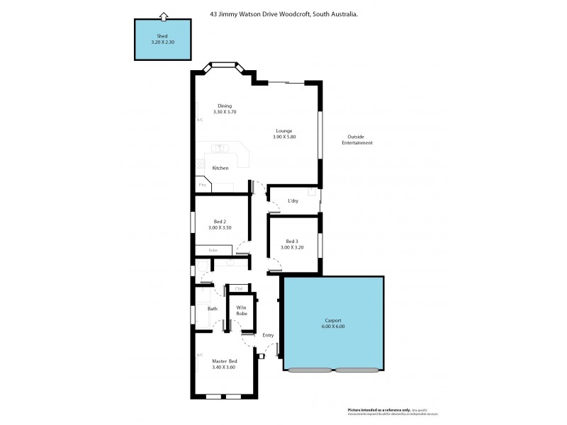 43 Jimmy Watson Drive, Woodcroft SA 5162 Floorplan