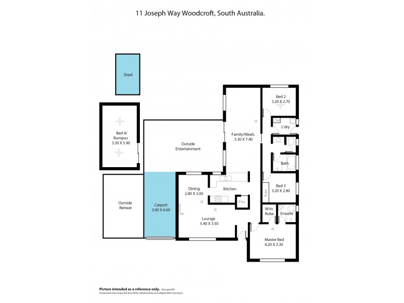 11 Joseph Way, Woodcroft SA 5162 Floorplan