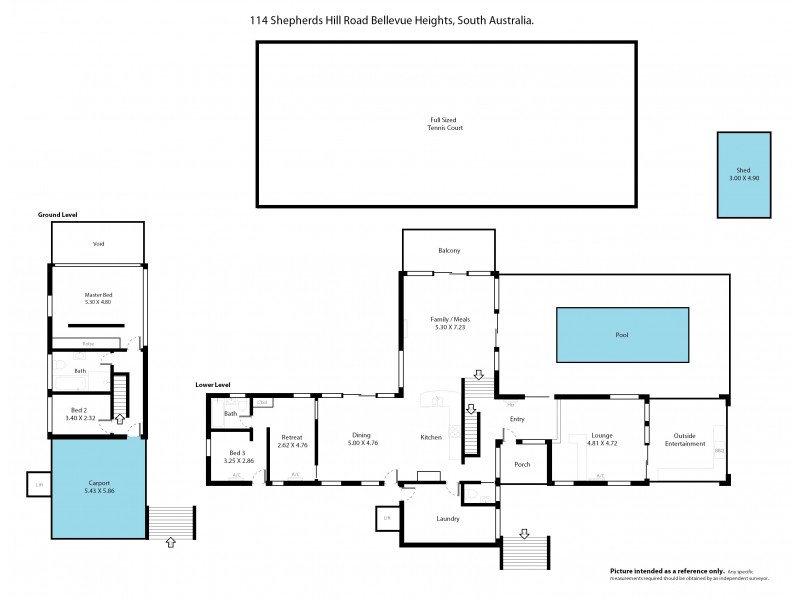 114 – 116 Shepherds Hill Road, Bellevue Heights SA 5050 Floorplan