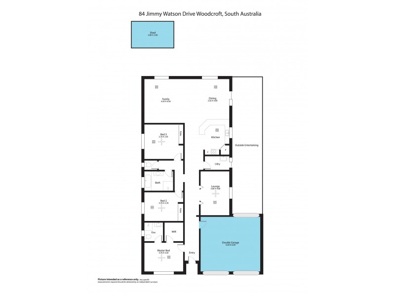 84 Jimmy Watson Drive, Woodcroft SA 5162 Floorplan