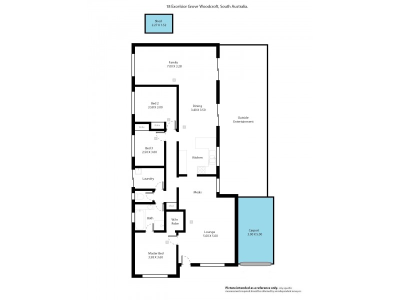 18 Excelsior Grove, Woodcroft SA 5162 Floorplan
