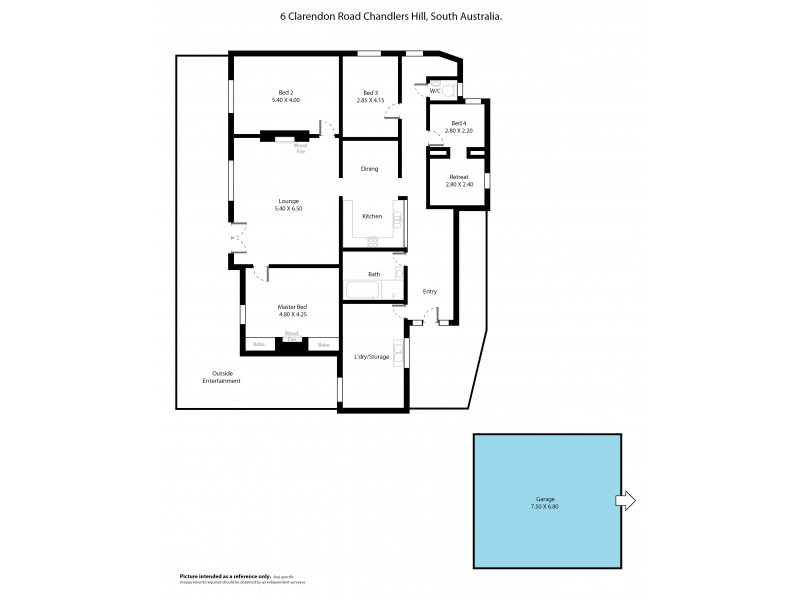 6 Clarendon Road, Chandlers Hill SA 5159 Floorplan