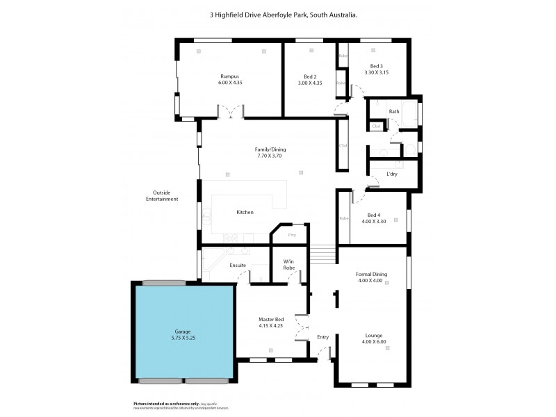 3 Highfield Drive, Aberfoyle Park SA 5159 Floorplan