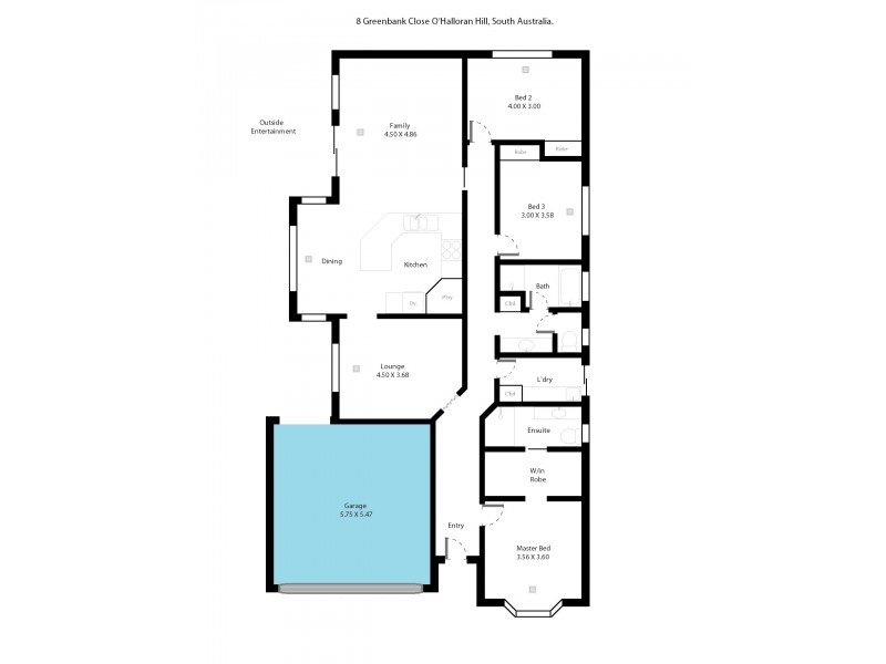 8 Greenbank Close, O’halloran Hill SA 5158 Floorplan