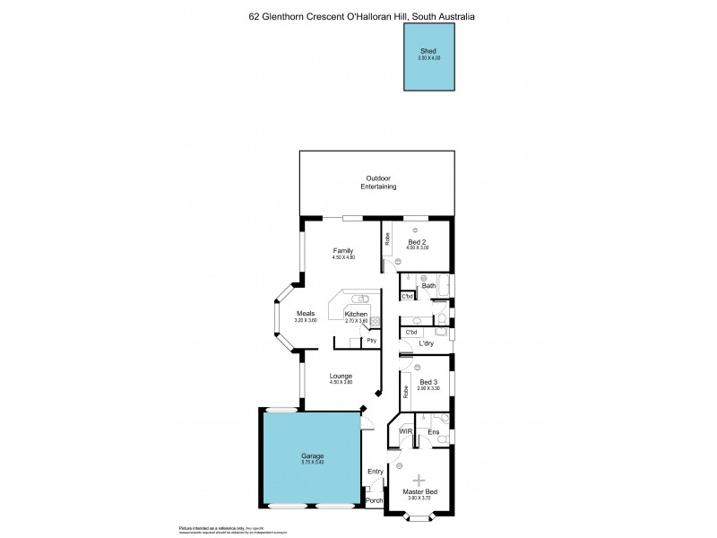 62 Glenthorn Crescent, O’halloran Hill SA 5158 Floorplan