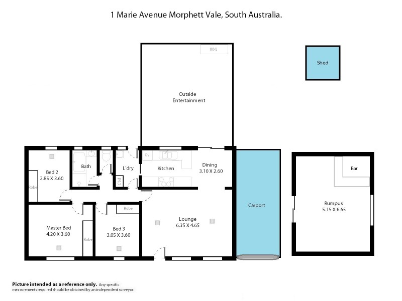1 Marie Avenue, Morphett Vale SA 5162 Floorplan