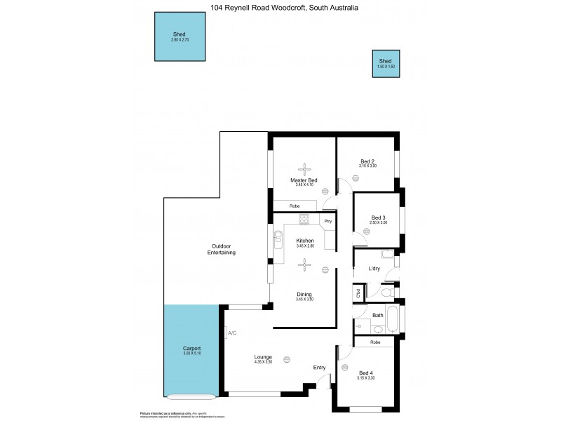 104 Reynell Road, Woodcroft SA 5162 Floorplan