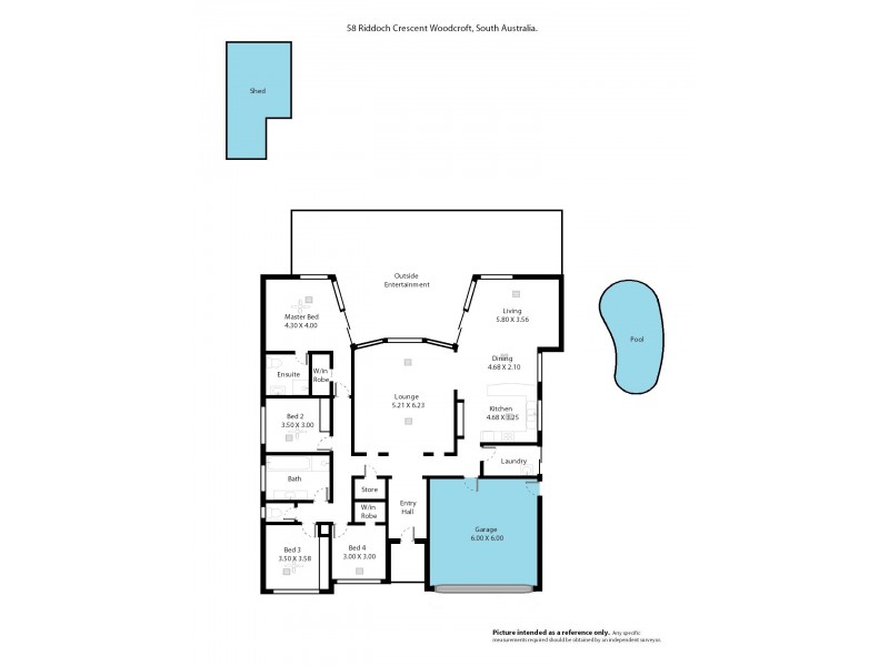 58 Riddoch Crescent, Woodcroft SA 5162 Floorplan