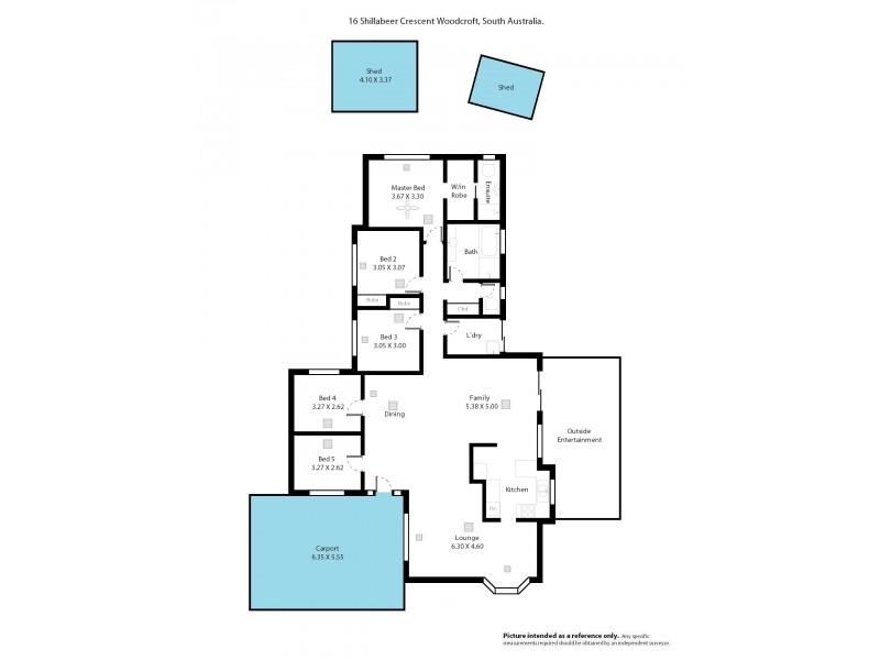 16 Shillabeer Cres, Woodcroft SA 5162 Floorplan