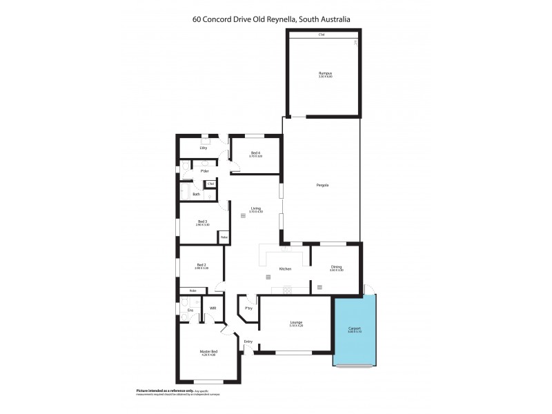 60 Concord Drive, Old Reynella SA 5161 Floorplan