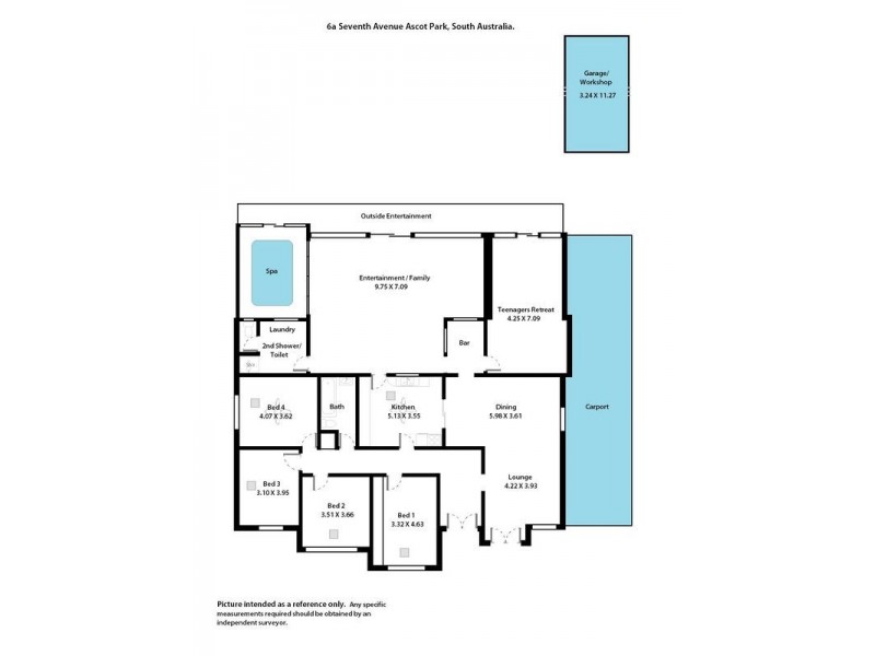 6A Seventh Avenue, Ascot Park SA 5043 Floorplan