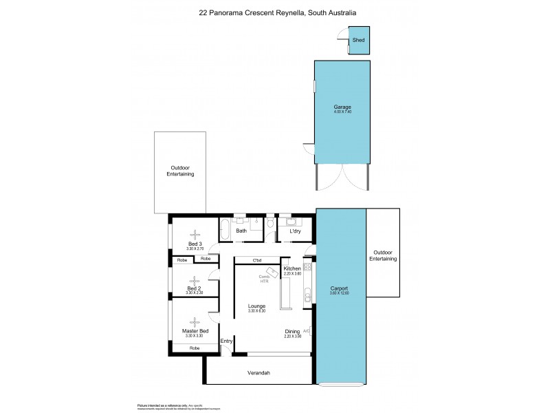 22 Panorama Crescent, Reynella SA 5161 Floorplan