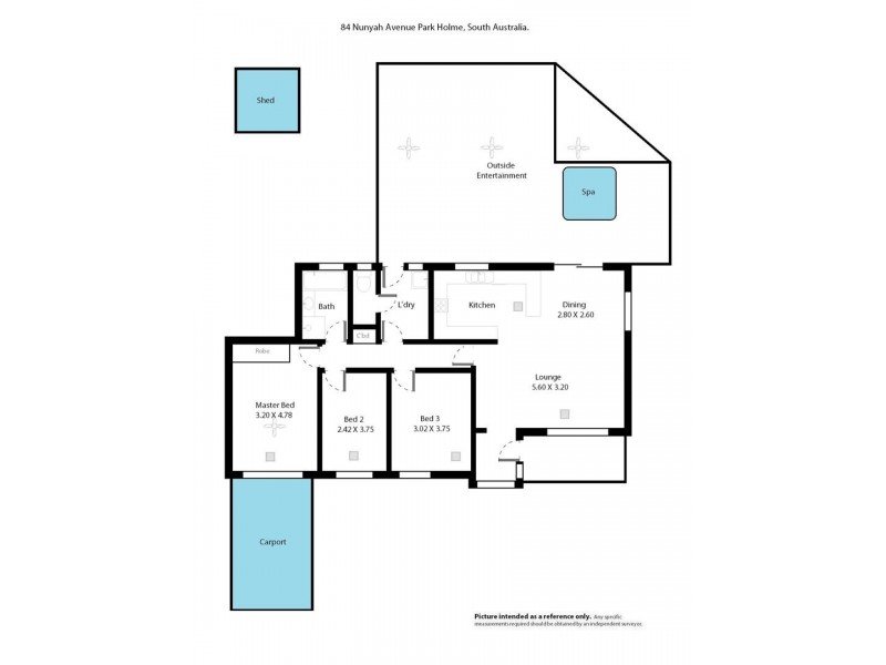 84 Nunyah Avenue, Park Holme SA 5043 Floorplan