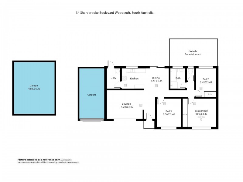34 Sherebrooke Blvd, Woodcroft SA 5162 Floorplan
