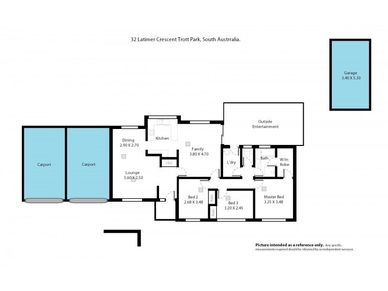 32 Latimer Crescent, Trott Park SA 5158 Floorplan