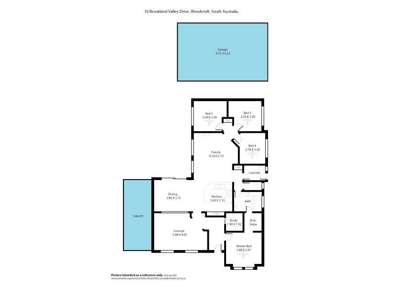 16 Brookland Valley Drive, Woodcroft SA 5162 Floorplan