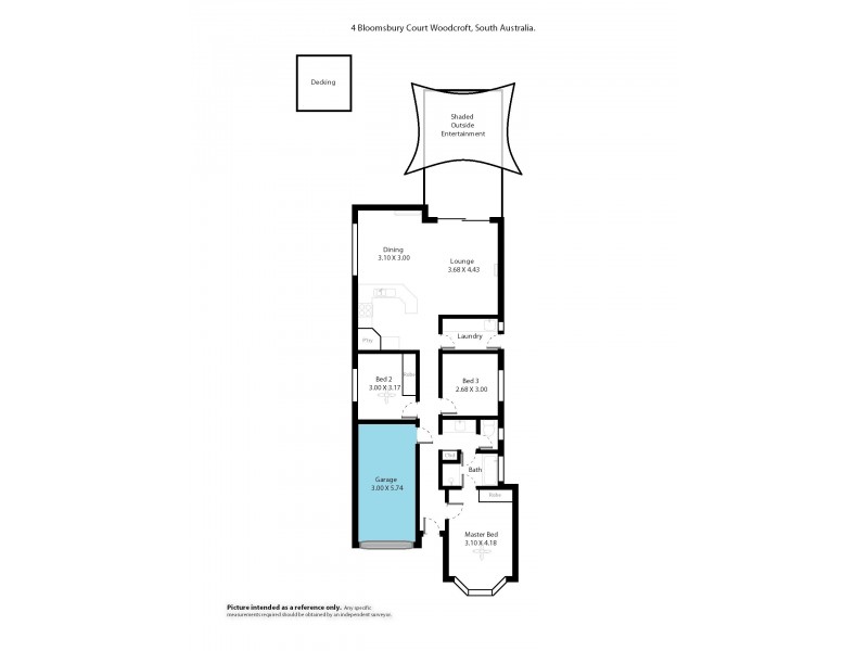4 Bloomsbury Court, Woodcroft SA 5162 Floorplan