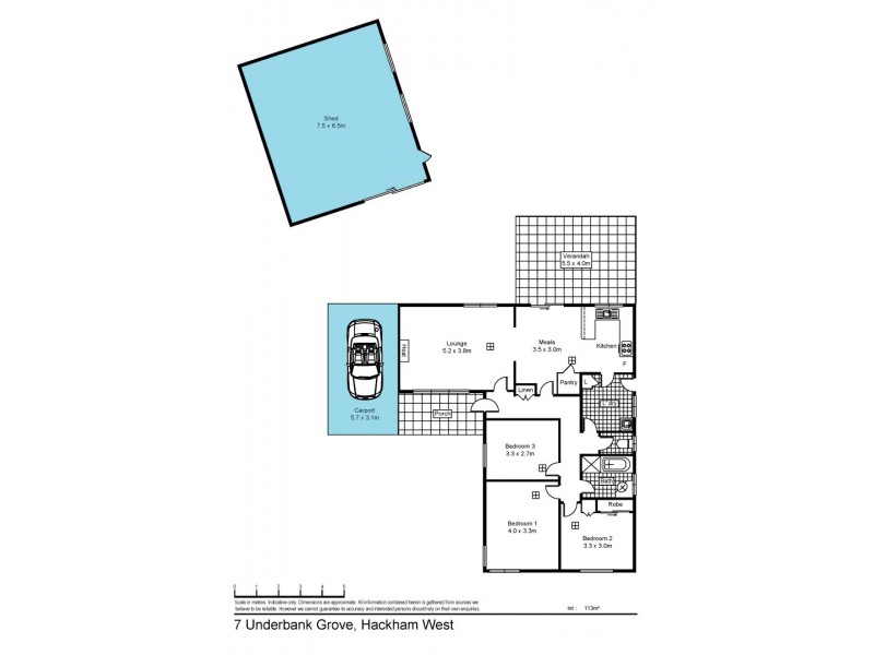 7 Underbank Grove, Hackham West SA 5163 Floorplan