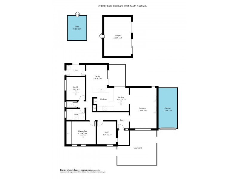 39 Holly Rise, Hackham West SA 5163 Floorplan