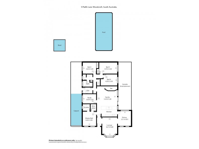 9 Piaffe Lane, Woodcroft SA 5162 Floorplan