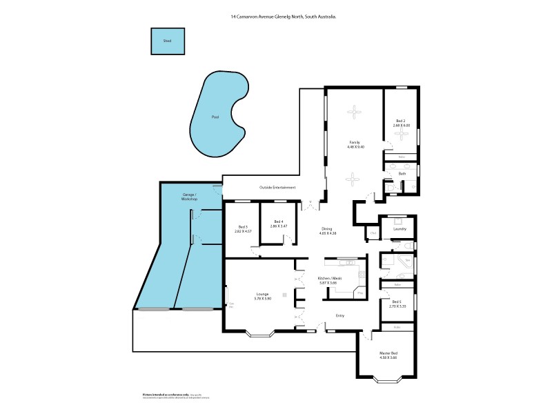14 Carnarvon Avenue, Glenelg North SA 5045 Floorplan
