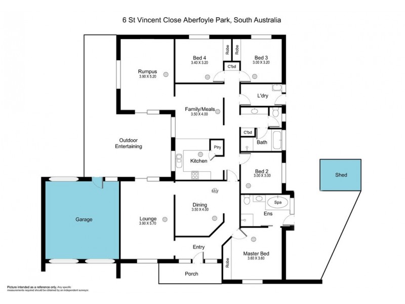 6 St Vincent Close, Aberfoyle Park SA 5159 Floorplan