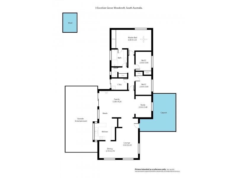 3 Excelsior Grove, Woodcroft SA 5162 Floorplan