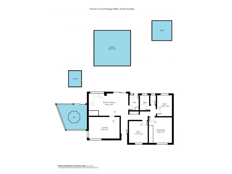 1 Devon Crescent, Happy Valley SA 5159 Floorplan