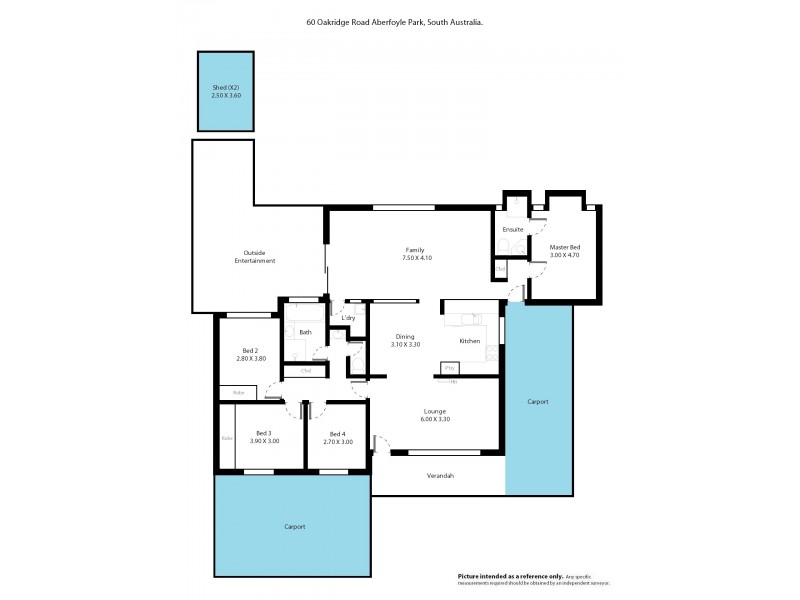 60 Oakridge Road, Aberfoyle Park SA 5159 Floorplan
