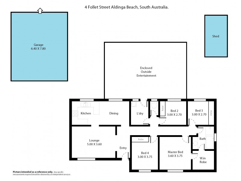 4 Follett Street, Aldinga Beach SA 5173 Floorplan