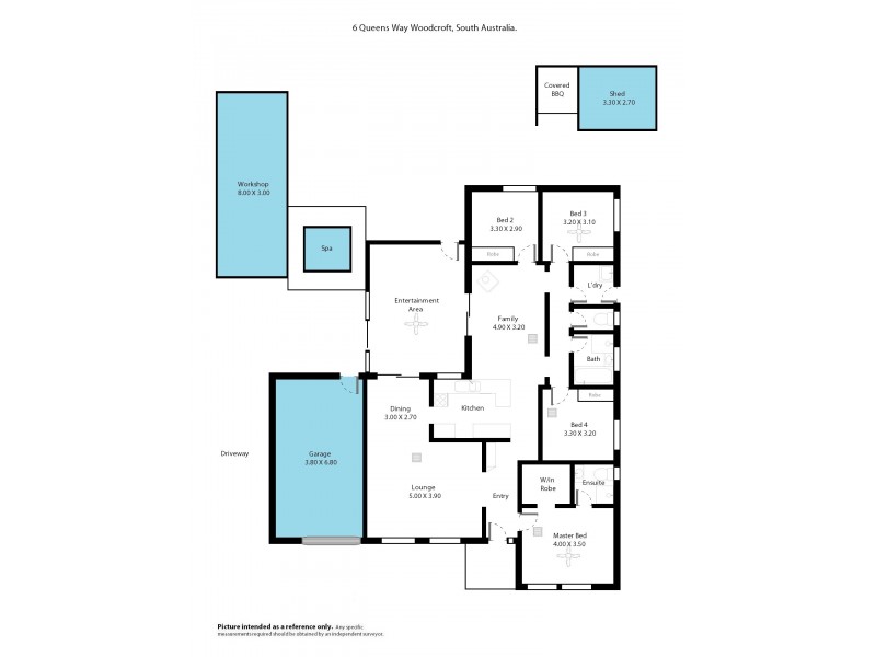 6 Queens Way, Woodcroft SA 5162 Floorplan