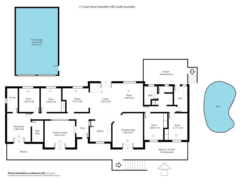 11 Coast View Court, Chandlers Hill SA 5159 Floorplan