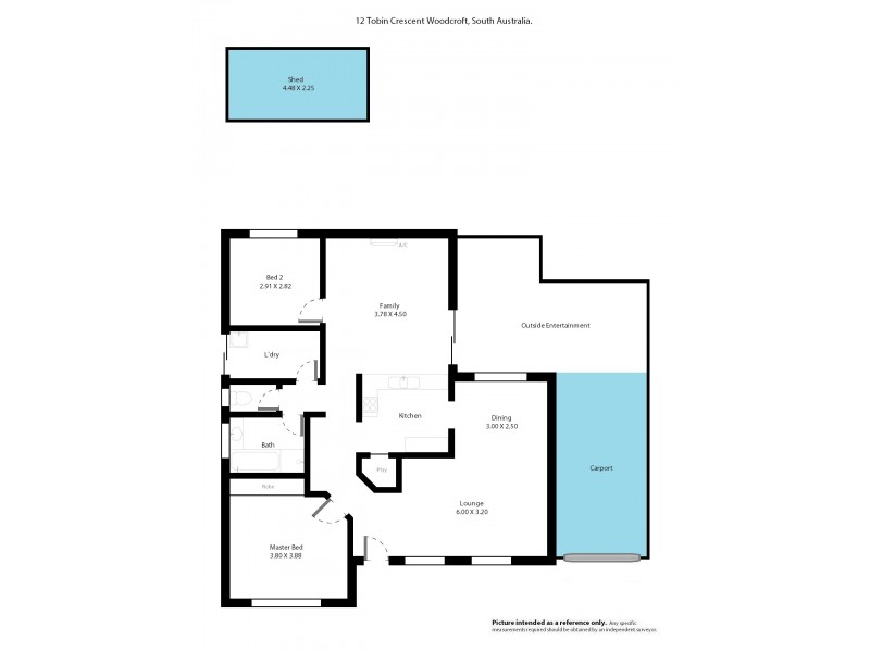 12 Tobin Crescent, Woodcroft SA 5162 Floorplan