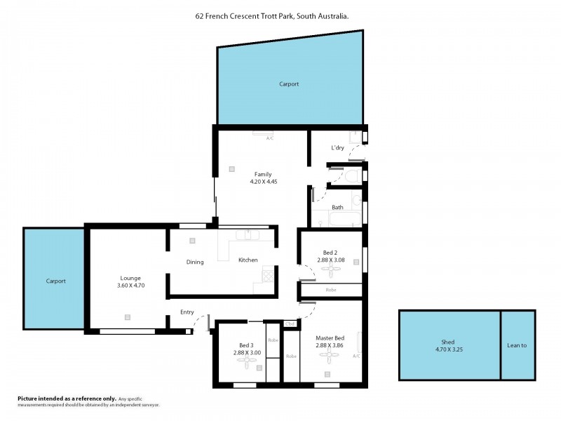 62 French Crescent, Trott Park SA 5158 Floorplan