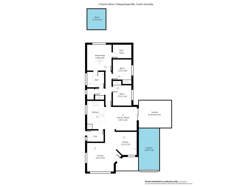2 Paxton Mews, Onkaparinga Hills SA 5163 Floorplan