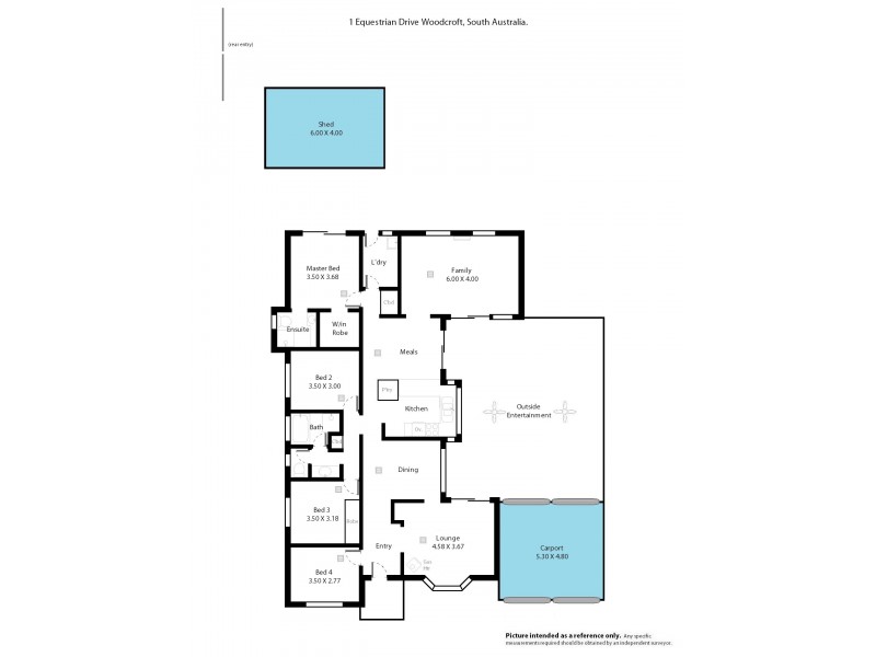 1 Equestrian Drive, Woodcroft SA 5162 Floorplan