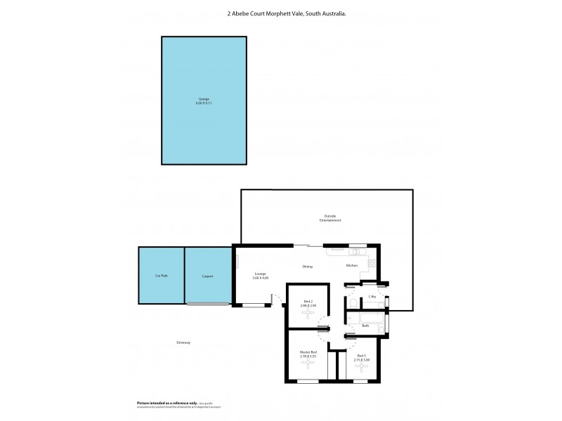 2 Abebe Court, Morphett Vale SA 5162 Floorplan