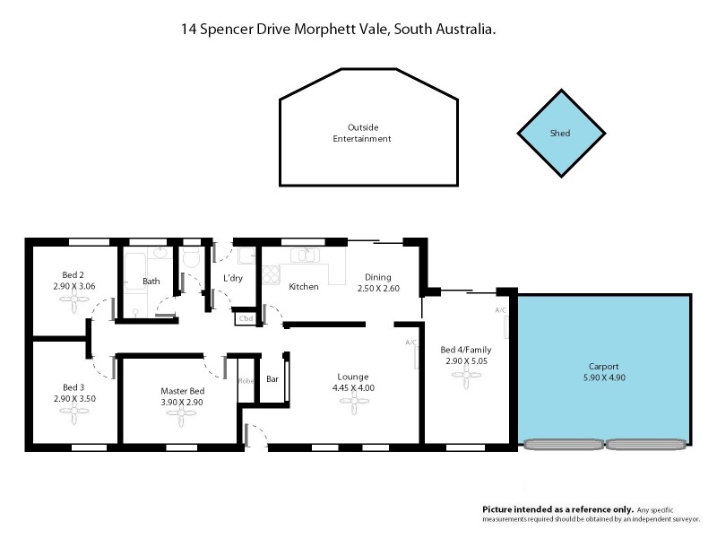 14 Spencer Drive, Morphett Vale SA 5162 Floorplan