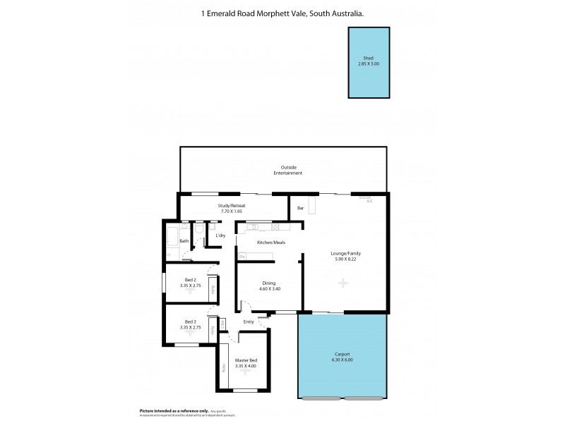 1 Emerald Road, Morphett Vale SA 5162 Floorplan
