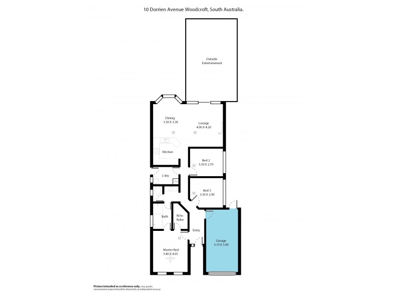 10 Dorrien Avenue, Woodcroft SA 5162 Floorplan