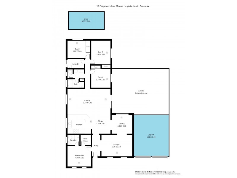13 Paignton Close, Moana SA 5169 Floorplan