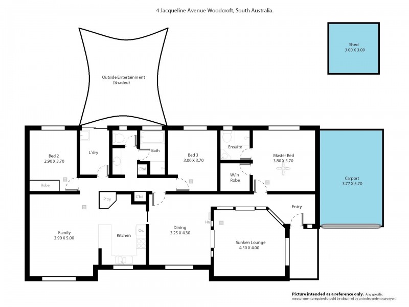 4 Jacqueline Avenue, Woodcroft SA 5162 Floorplan