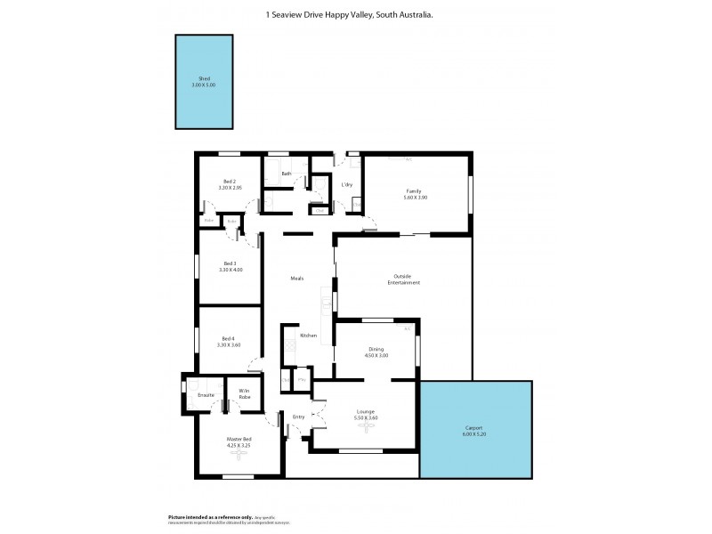 1 Seaview Drive, Happy Valley SA 5159 Floorplan