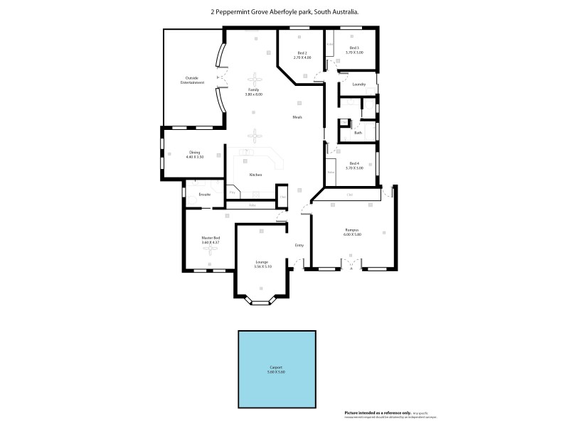 2 Peppermint Grove, Aberfoyle Park SA 5159 Floorplan