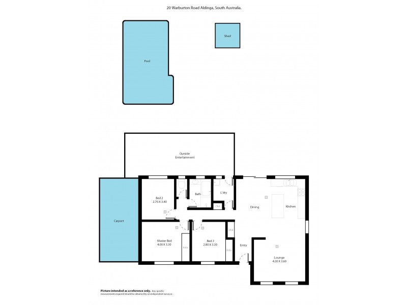 20 Warburton Drive, Woodcroft SA 5162 Floorplan