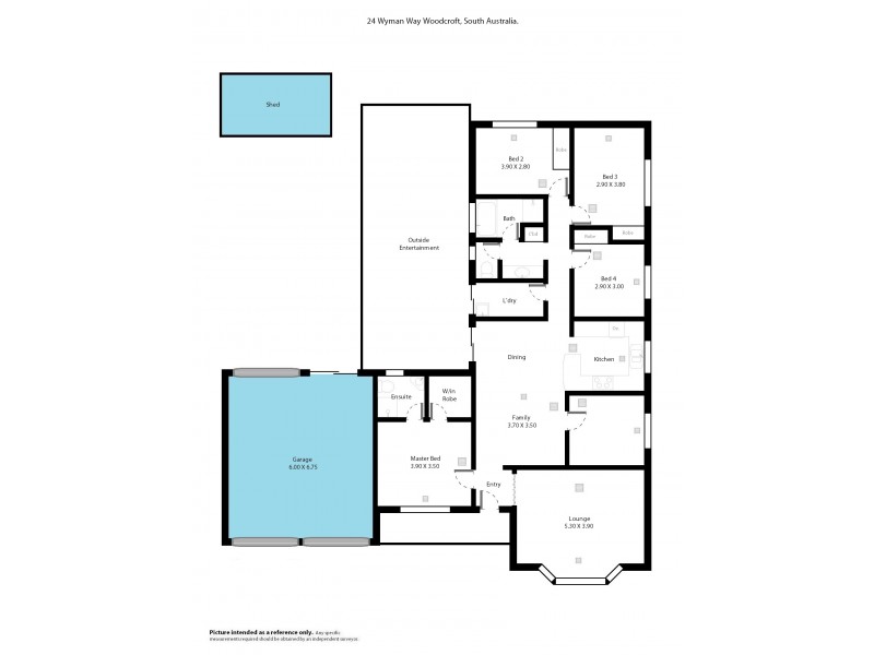 24 Wyman Way, Woodcroft SA 5162 Floorplan