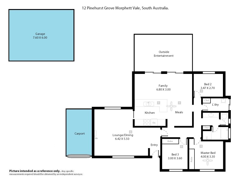 12 Pinehurst Grove, Morphett Vale SA 5162 Floorplan