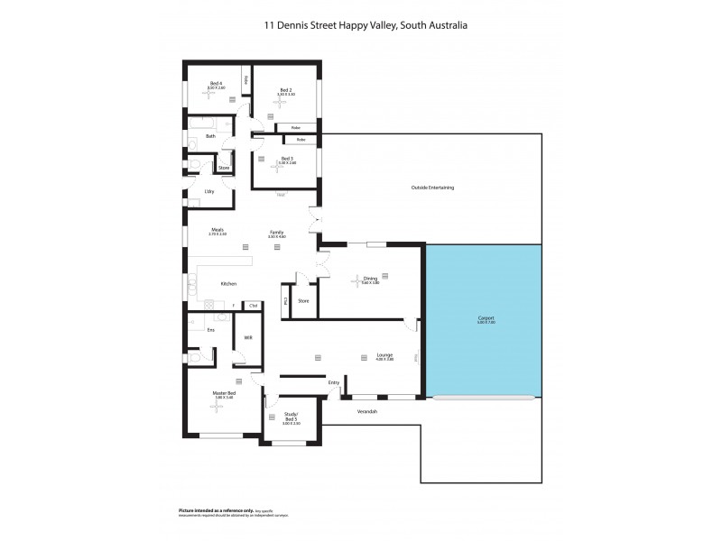 11 Dennis Street, Happy Valley SA 5159 Floorplan