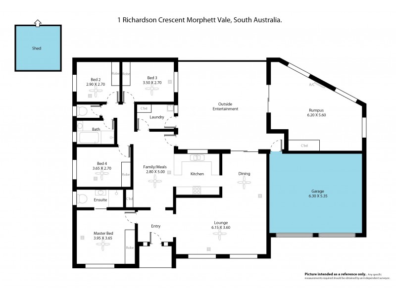 1 Richardson Crescent, Morphett Vale SA 5162 Floorplan