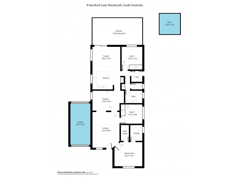 9 Hereford Lane, Woodcroft SA 5162 Floorplan